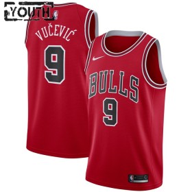 Barn Chicago Bulls Tröja Nikola Vucevic 9 Nike 2022-23 Icon Edition Röd Swingman